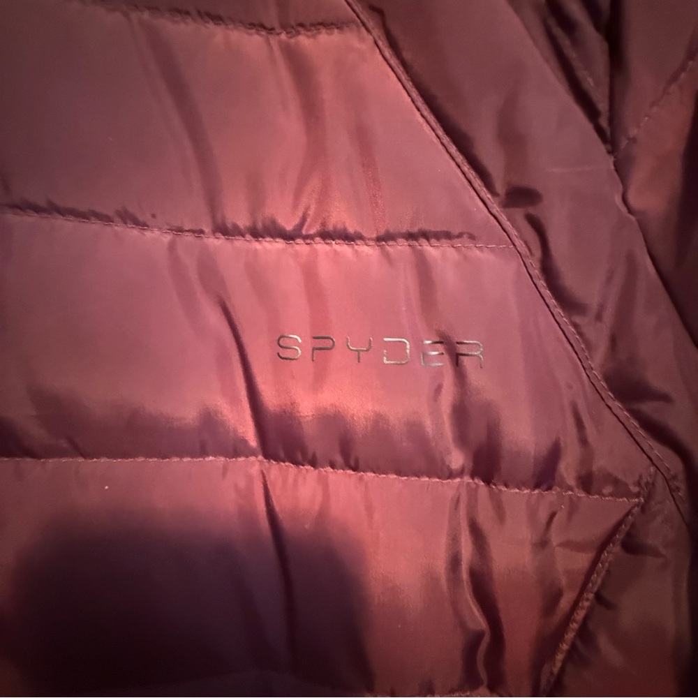 Spyder Women's Puffer Jacket Women’s Size Medium Down Duck Filled Burgundy - Picture 8 of 13